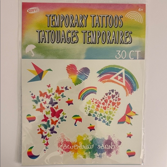 Savvi Temporary Tattoos 30 Count New, Unopened Package - Picture 1 of 4